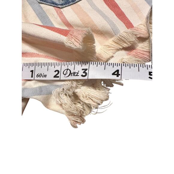 American Eagle High Rise Mom Short Red White Blue Striped Size 6 NWT - Picture 5 of 7